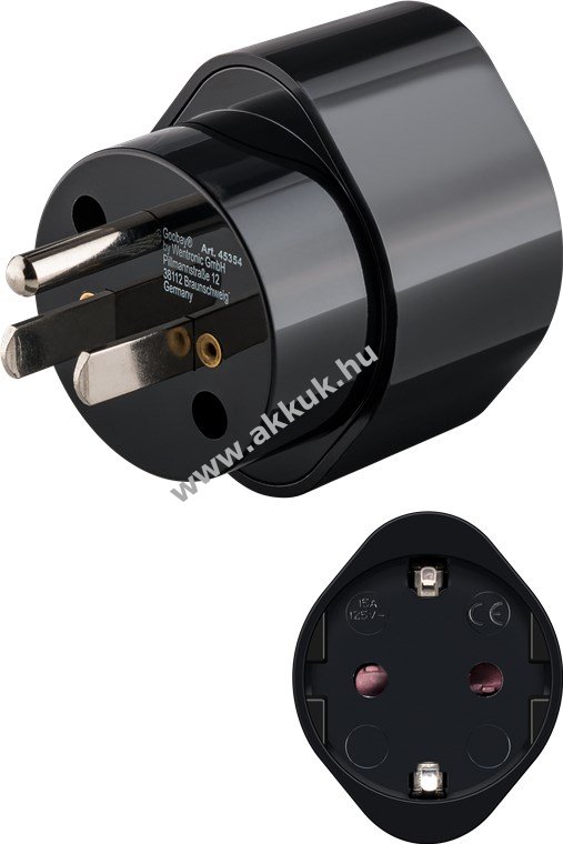 Goobay utazóadapter EU (Typ F) - USA/Japan (Typ B) fekete - Kiárusítás