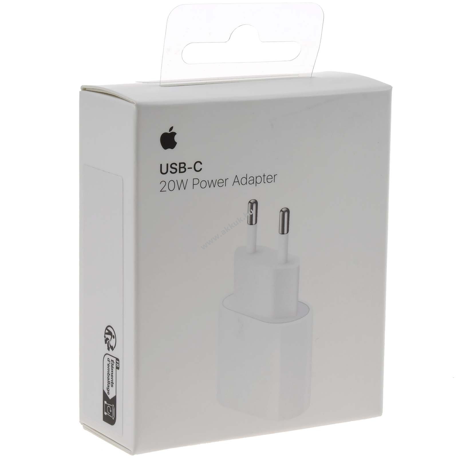 Eredeti Apple USB-C töltõfej, töltõadapter, akkutöltõ A2347 MHJE3ZM/A 3A 20W fehér