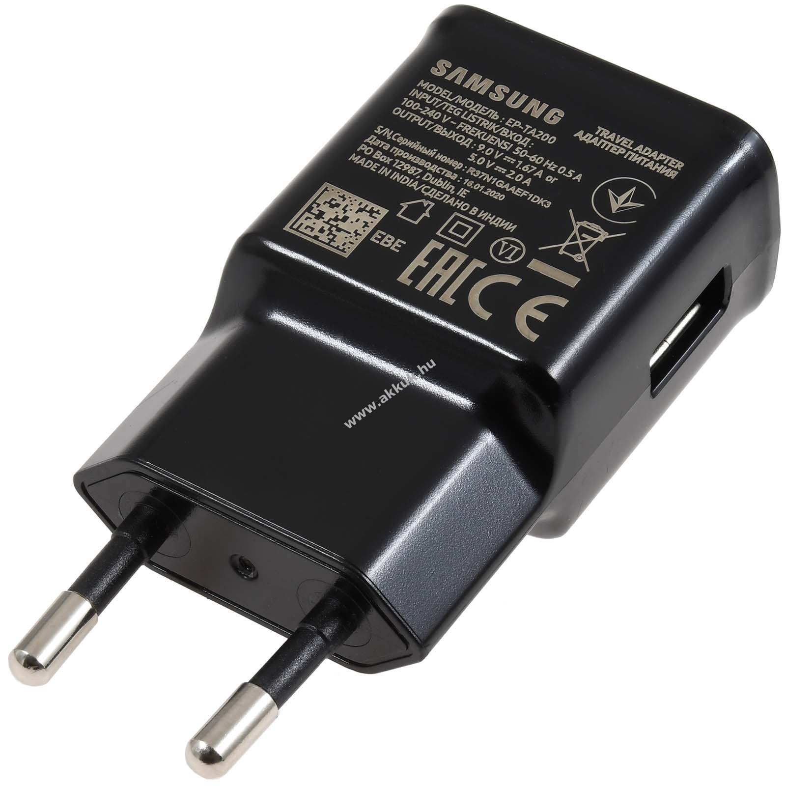 Eredeti Samsung hálózati töltő / töltő adapter Samsung Galaxy S3/S3 mini fekete