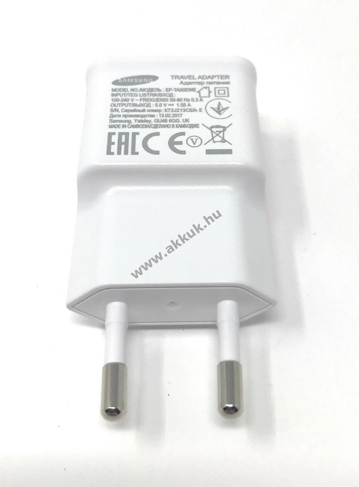 Samsung töltő / töltő adapter Samsung Galaxy S3 / S3 mini fehér