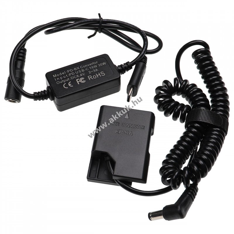 Helyettesítõ USB tápegység Nikon Z7 + Dc-kuppler típus EP-5A