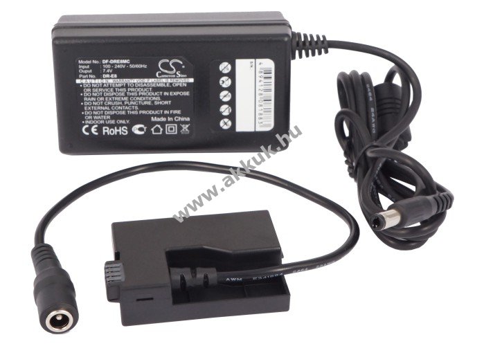 Helyettesítő DC Coupler Canon típus DR-E8 100-240V (LN-DRE8)