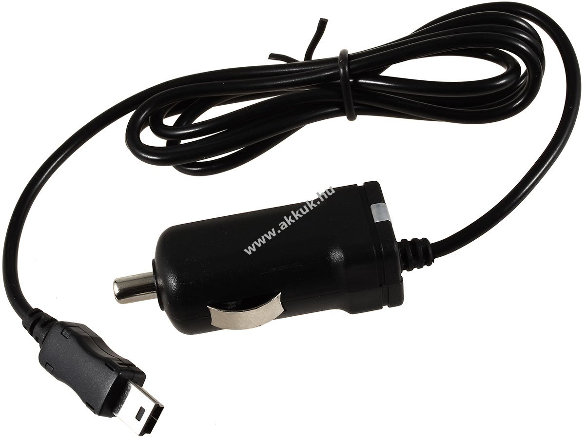 Powery autós töltő beépített TMC antennával 12-24V Navigon 1400 mini USB-vel 1000mA