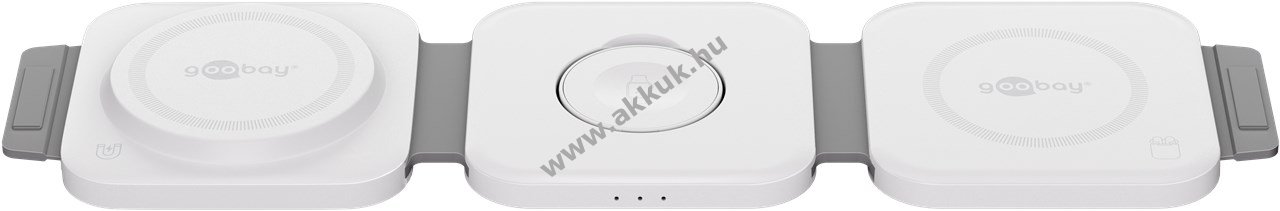 Goobay Wireless Charger 3in1 összecsukható 15W 3 eszköz egyidejű töltése - A készlet erejéig