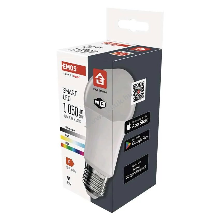 LED izzó GoSmart A60, E27, 11 W (75 W), 1 050 lm, RGB, dimmelhetõ, Wi-Fi