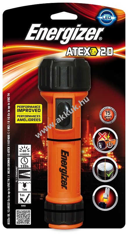 ENERGIZER Atex (2D) LED-es elemlámpa elem nélkül