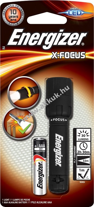 ENERGIZER X-focus LED-es zseblámpa, elemlámpa + 1db AAA elem