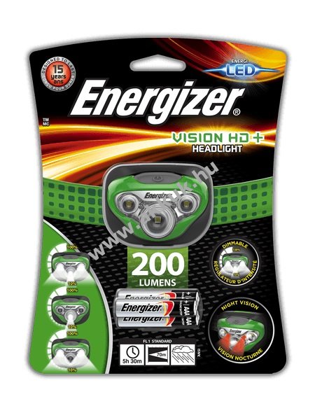 Energizer headlight / fejlámpa Vision HD 200lumen + 3db AAA elem HDB322
