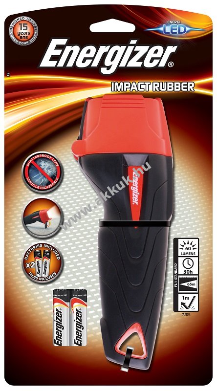 ENERGIZER Impact LED-es elemlámpa, zseblámpa + 2db AA ceruza elem