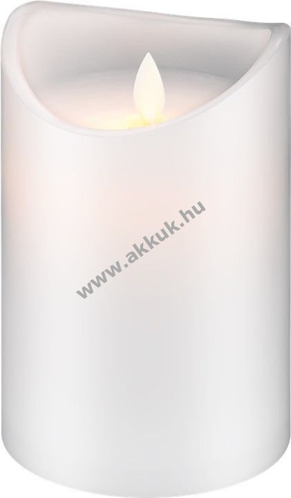 Goobay LED valódi viasz gyertya fehér 10x15cm időzítő 3xAA - A készlet erejéig