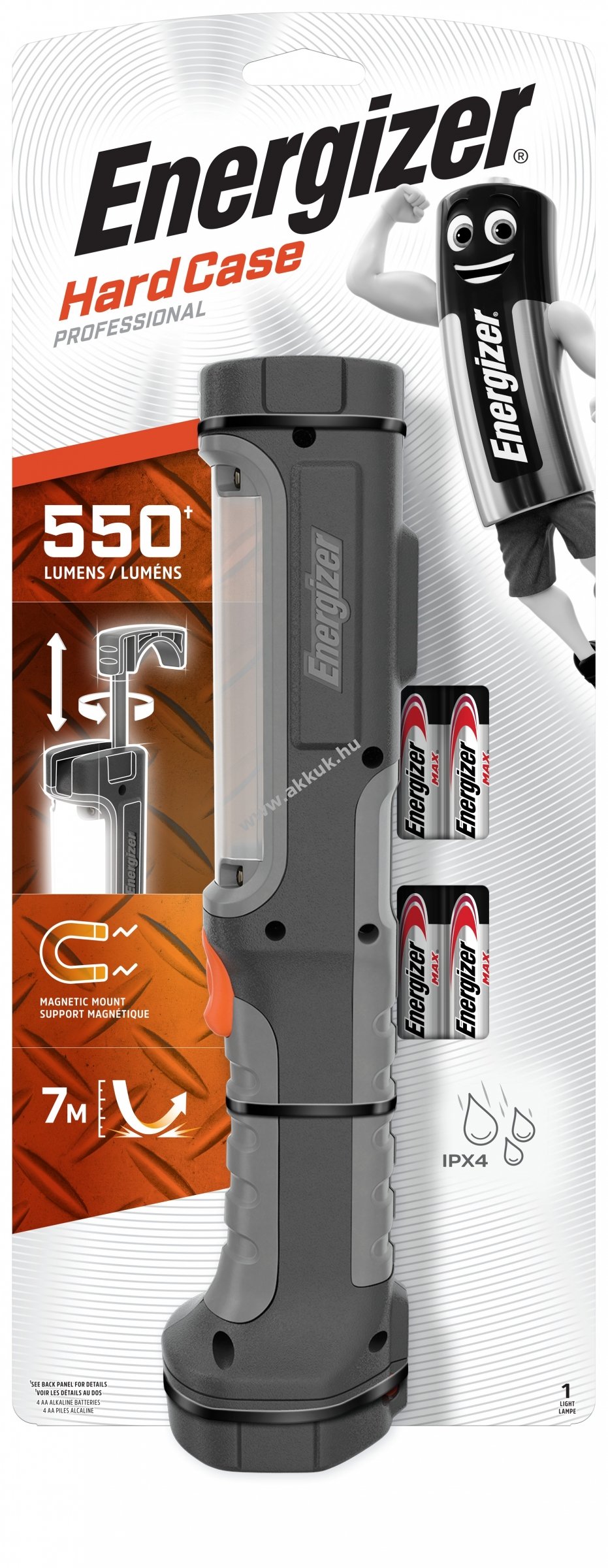 ENERGIZER Hardcase Pro Work Light munkalámpa, szerelõlámpa, elemlámpa 4db ceruza AA elemmel