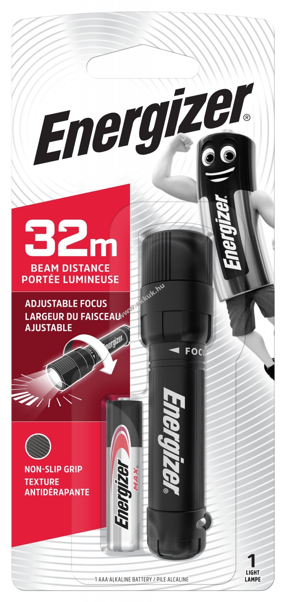 ENERGIZER Xfocus LED-es elemlámpa + 1db AAA elem, 30lm