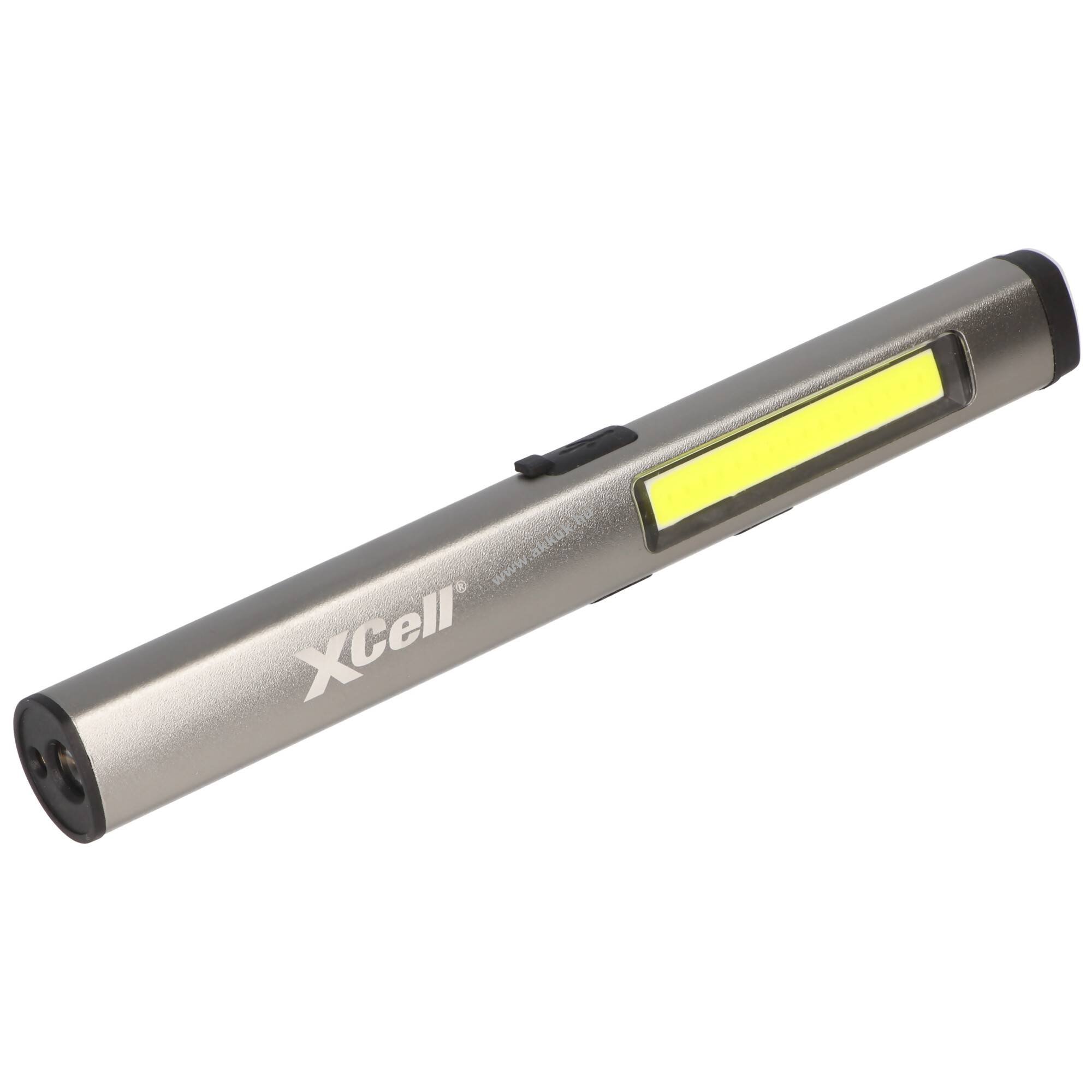 Xcell LED zseblámpa UV+lézer 3,7V 14500 akku USB-C 450lm beépített Li-Ion