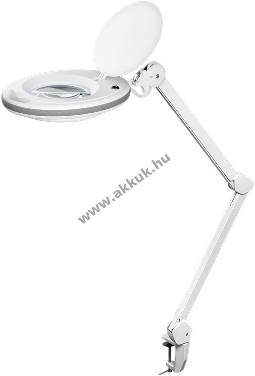 Goobay LED klemmlámpa nagyítóval 8W 650lm 127mm kristályüveg lencse 1,75-szoros 3dioptria fehér