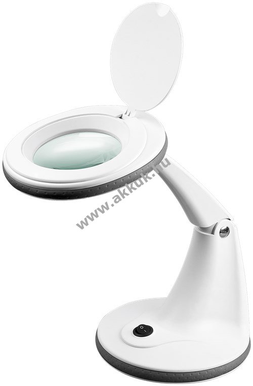 Goobay LED állványos nagyítólámpa 6W 450lm 100mm üveglencse 1,75x 3 dioptria fehér