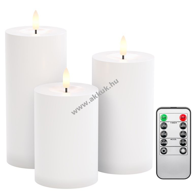 Goobay LED gyertyák 3db/csomag IP44 távirányító melegfehér 3000K elemes