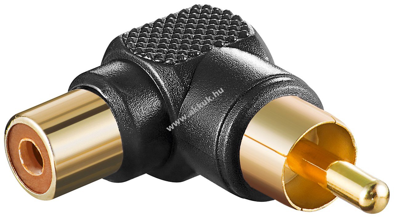 Goobay RCA (cinch) adapter 90° fekete - Kiárusítás