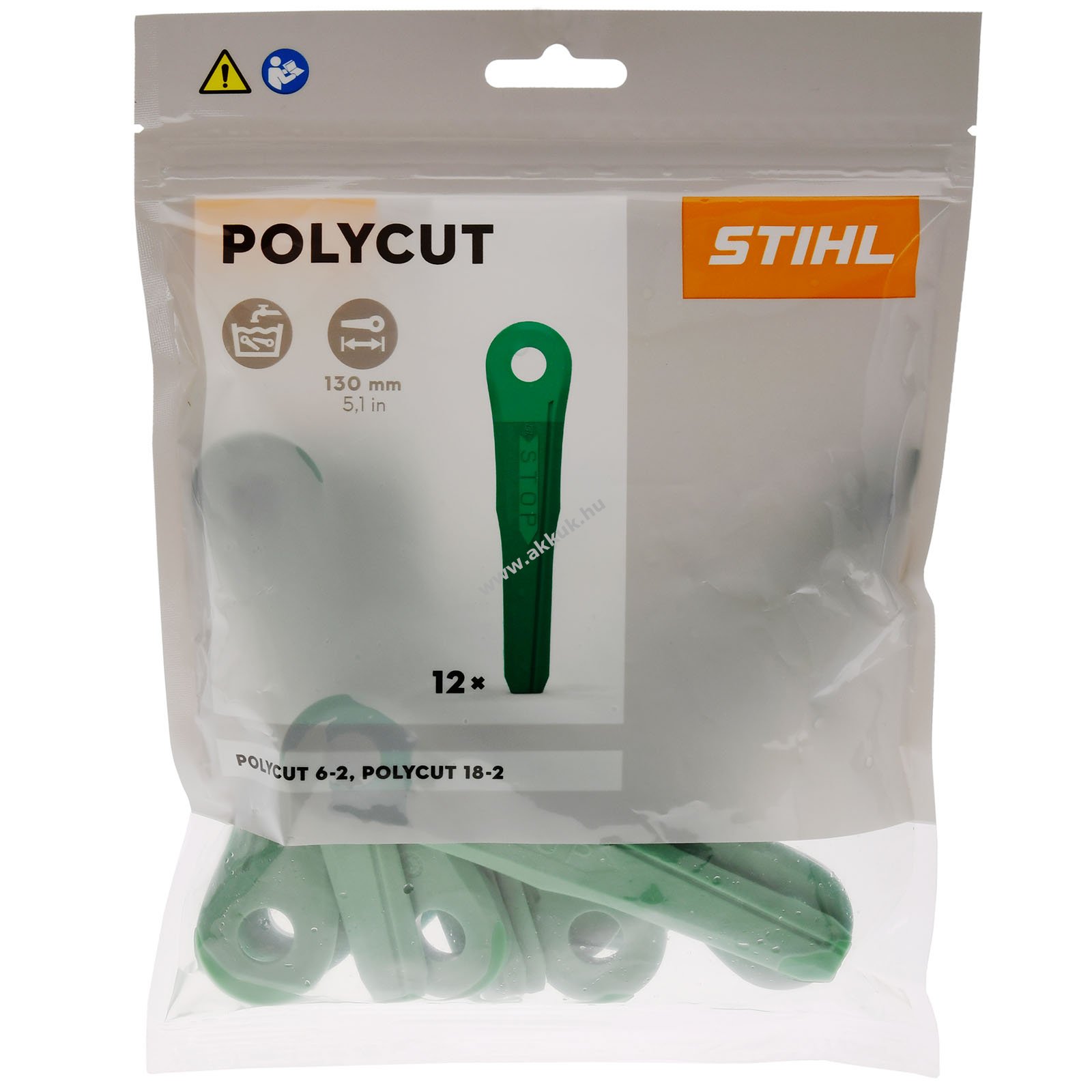 12db Stihl eredeti műanyag pótkés PolyCut 6-2 és PolyCut 18-2 , 40020071020