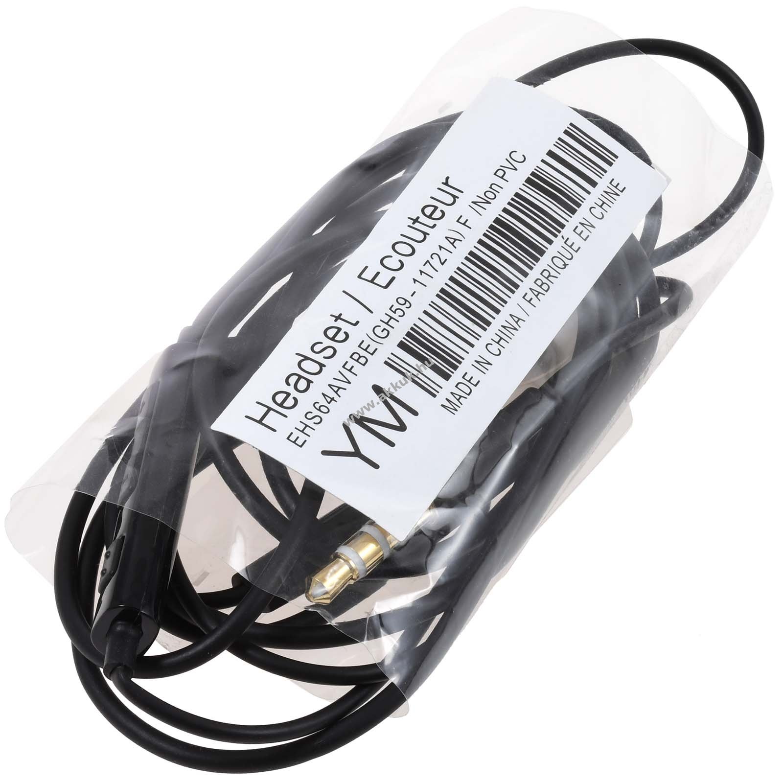 Samsung EHS64AVFBE fülhallgató Galaxy 3 jack 3,5mm csatlakozóval fekete