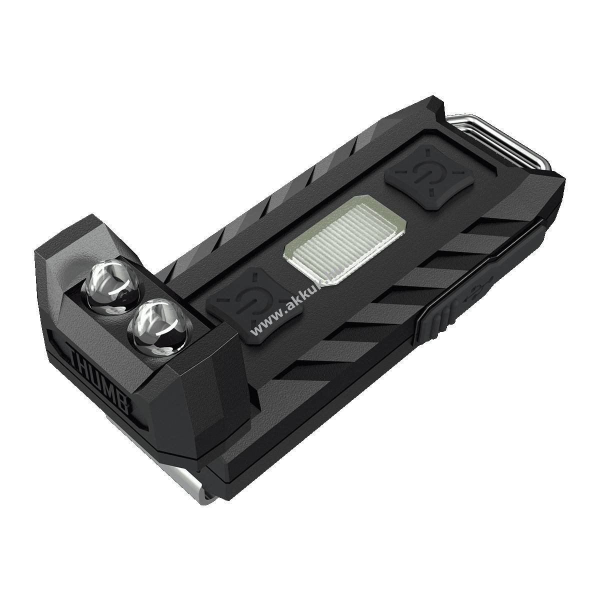Nitecore Thumb zseblámpa 85lm Li-Ion micro-USB 120° elfordítható fej IP65