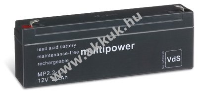 Helyettesítõ ólom akku Diamec típus: DM12-2.2 12V 2,2Ah (MULTIPOWER)