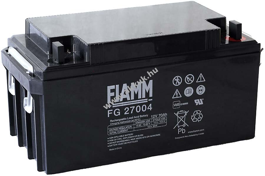 Ólom akku 12V 70Ah (FIAMM) típus FG27004 VDS minõsítéssel
