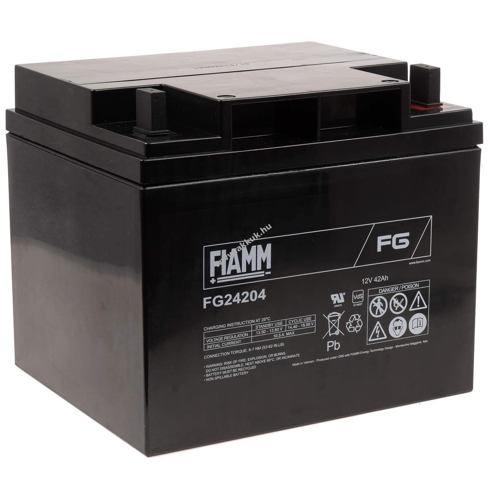 Ólom akku 12V 42Ah (FIAMM) típus FG24204 VDS-minõsítéssel