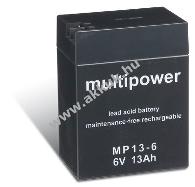 Ólom akku 6V 13Ah (Multipower) típus MP13-6