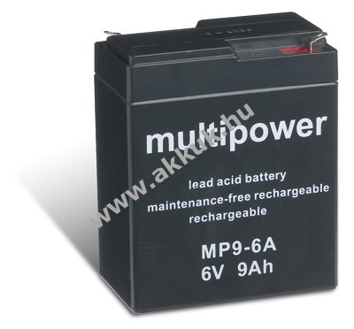 Ólom akku 6V 9Ah (Multipower) típus MP9-6A