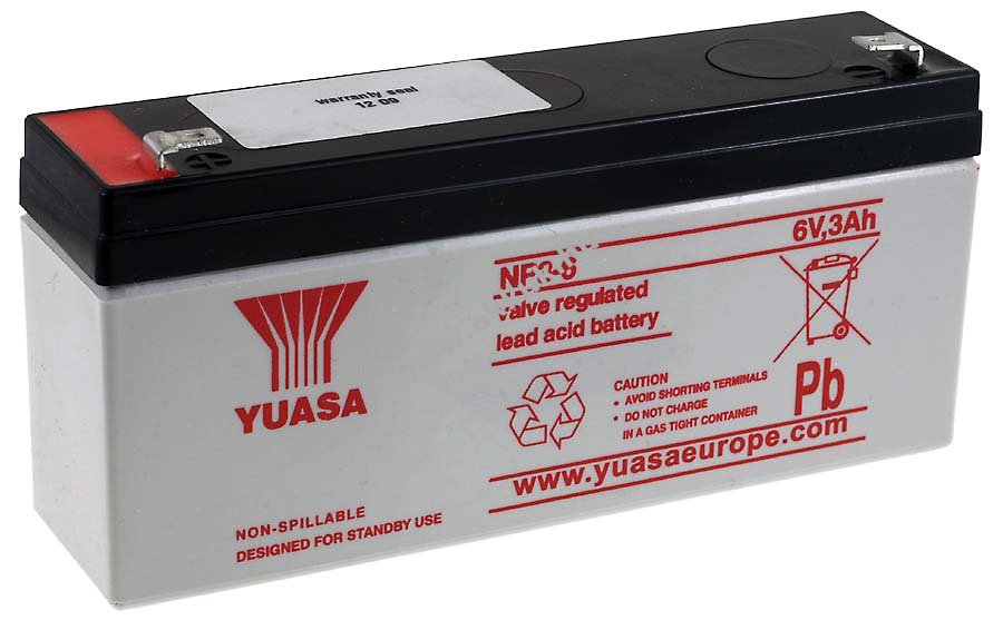 Ólom akku 6V 3Ah (YUASA) típus NP3-6