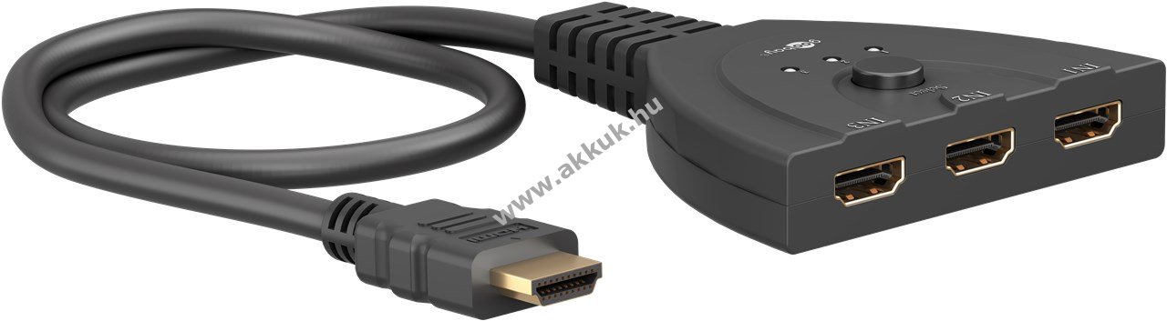 Goobay HDMI 3 az 1-ben váltó 4K@30Hz - A készlet erejéig
