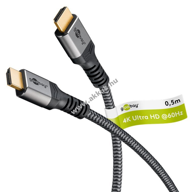 Goobay Plus Series High-Speed HDMI kábel Ethernettel 4K/60Hz 0,5m