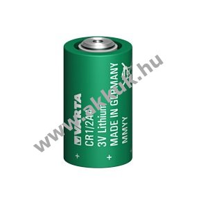 Varta lithium elem típus CR 1/2AA forrasztható PCB 3pin (2 + póluson) 3V 970mAh (LiMnO2)