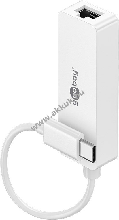 Goobay USB-C-Ethernet adapter fehér RJ45