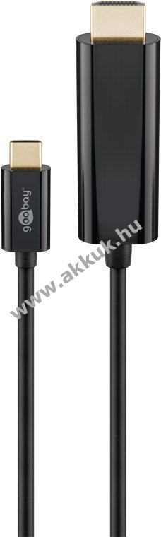 Goobay USB-C-HDMI adapterkábel USB-C csatlakozó HDMI csatlakozó 4K2K@60Hz HDCP 2.2