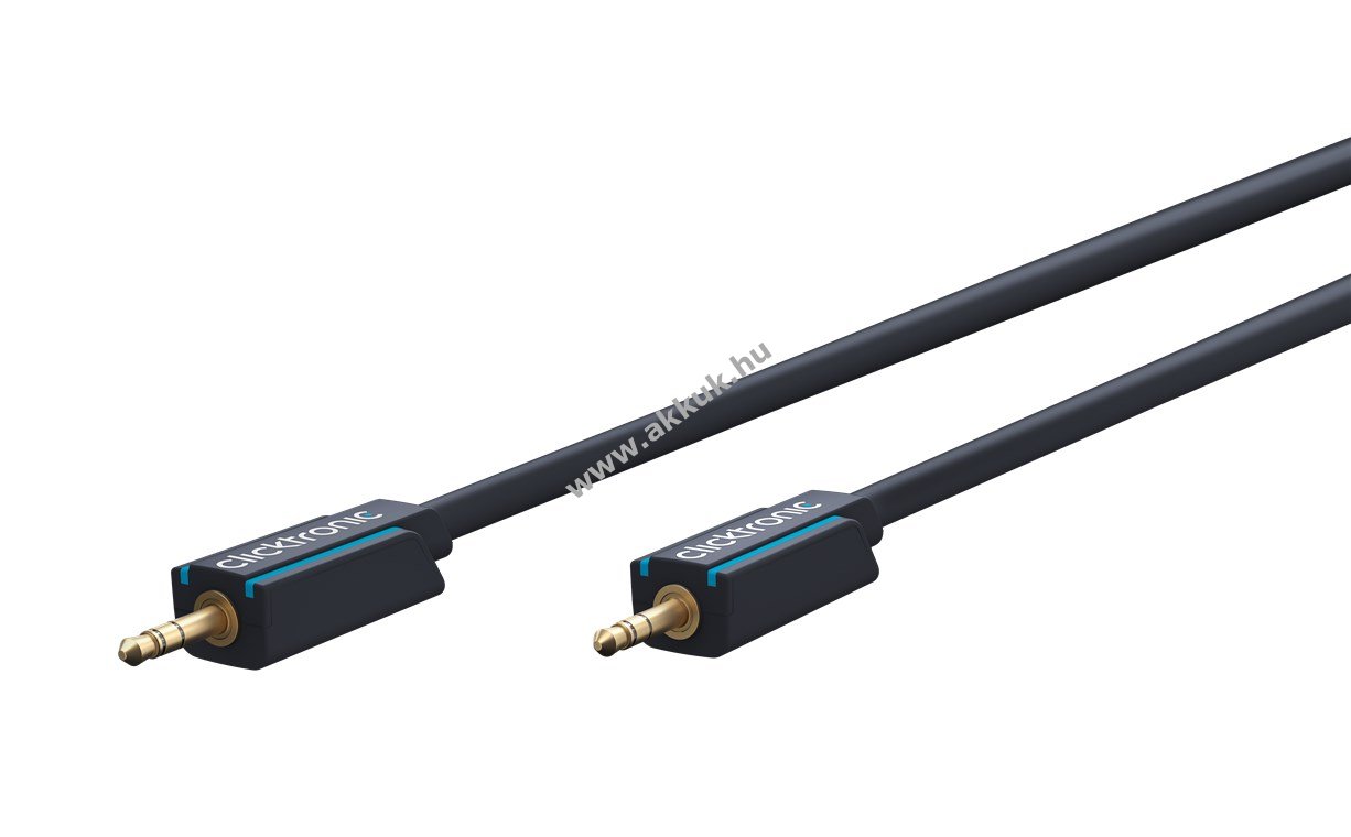Clicktronic 3,5mm AUX sztereó kábel 1,5m OFC 24 karátos aranyozott csatlakozó