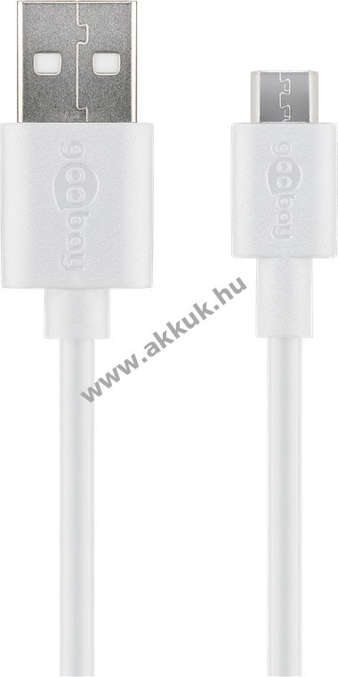 Goobay Essential Cable Micro-USB gyors töltő- és szinkronkábel 10W 2A 1m fehér
