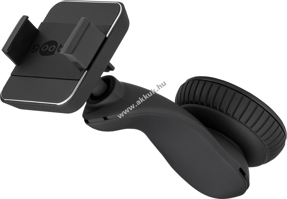 Goobay autós telefontartó tapadókoronggal 50-85mm 360° forgatható párnázott 80mm adapter