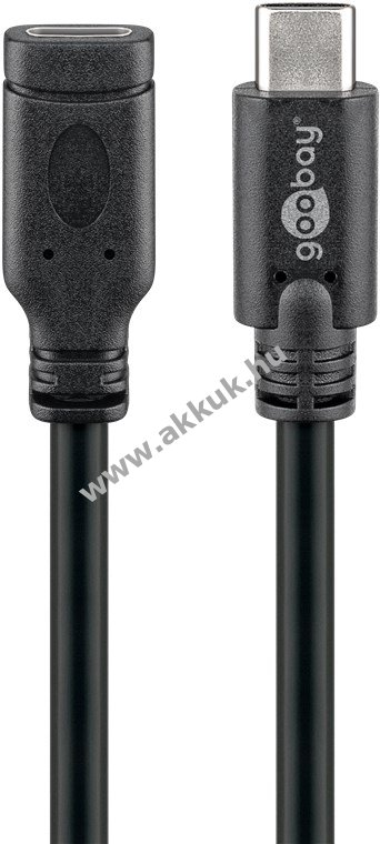 Goobay USB-C meghosszabbító 1m USB 3.1 Gen1 5Gbit/s 60W fekete