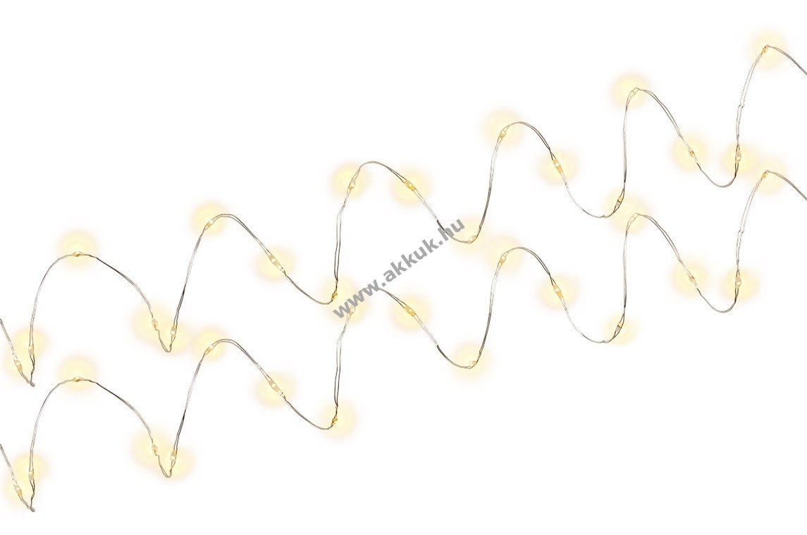 Goobay LED ezüstdrót fényfüzér 20LED meleg fehér 2db/csomag időzítő beltéri - Kiárusítás