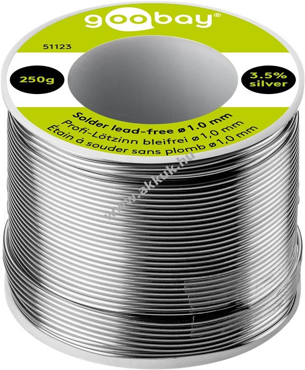 Profi forrasztóón 1mm átmérõjú (3.5 % ezüst), 250g