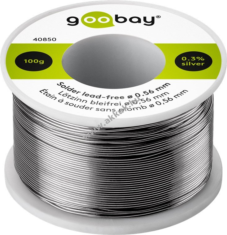 Goobay Essential ólommentes forrasztó ón o0,56mm 100g 0,3%Ag 0,7%Cu 99%Sn 2,5% No-Clean