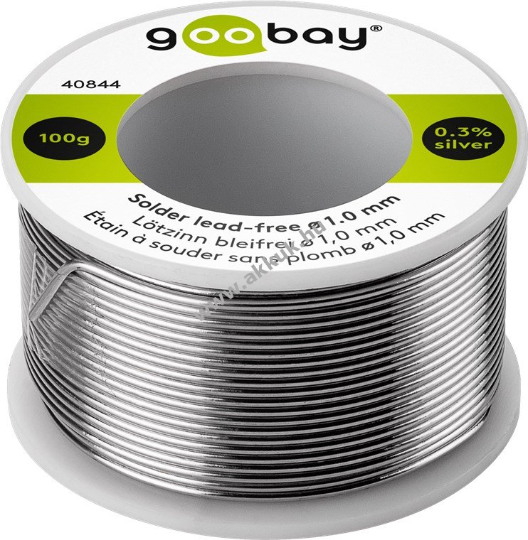 Goobay Essential ólommentes forraszdrót 1,0mm 100g 0,3% ezüst 0,7% réz 99% ón 2,5% folyósítószer