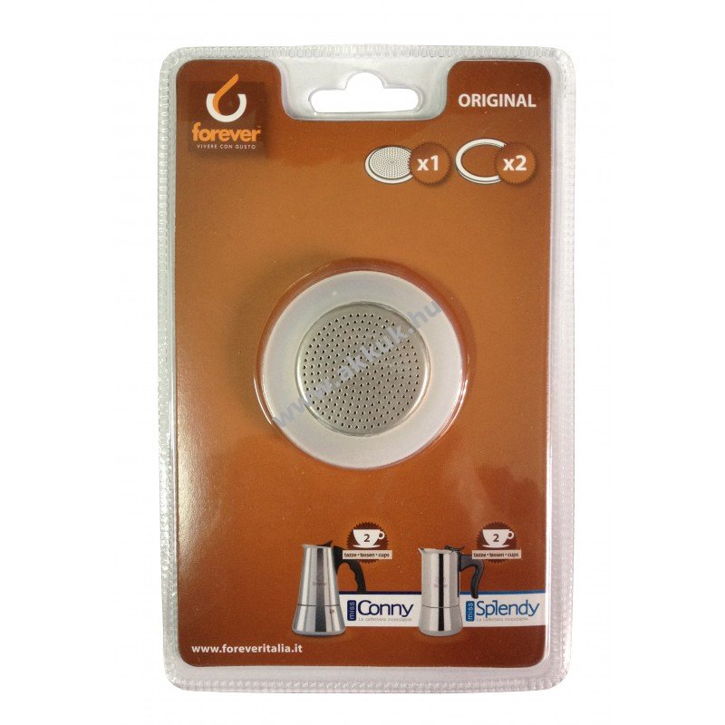 Szilikon tömítés és szûrõ - 2 csészés FOREVER INOX kávéfõzõkhöz