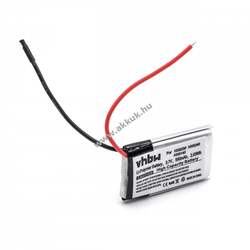 Helyettesítõ akku Philips szájzuhany HX8140, HX8230, HX8240 550mAh