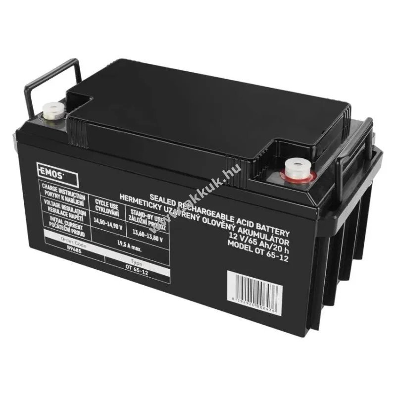 Ólom akku 12V 65Ah EMOS csatlakozó T1-M6