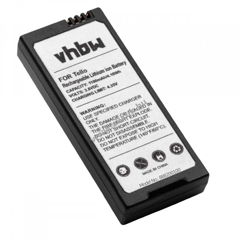 Helyettesítõ akku DJI Ryze Tello Flight típus 198790, 1100mAh