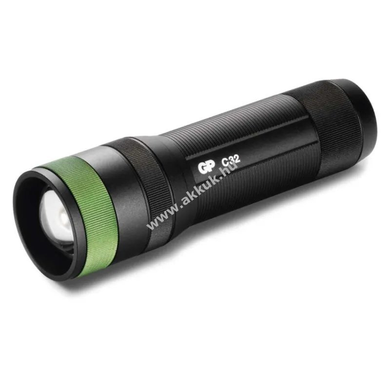 GP Discovery C32 AF zseblámpa fekete 300lumenes + 3db LR03 GP Ultra elem