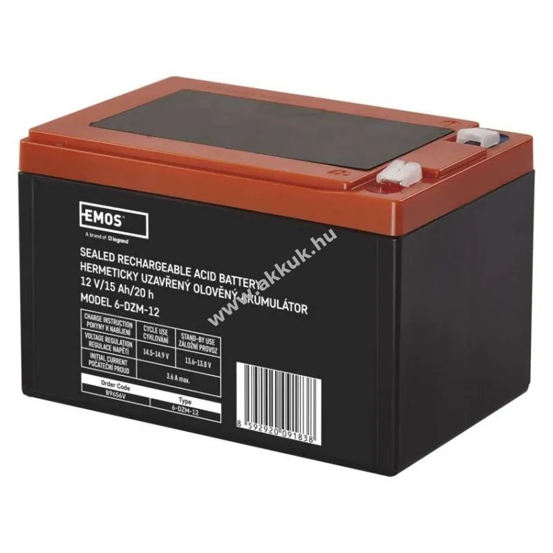 EMOS Helyettesítő ólom akku AROMA 6-FM-14(12V14.0Ah/20HR) 12V 14Ah ciklusálló, ciklikus