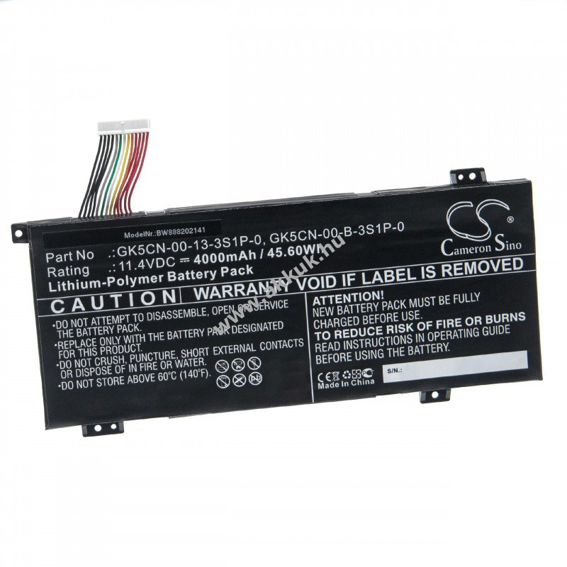 Helyettesítõ akku Machenike F117-B6 típus GK5CN-00-13-3S1P-0 4000mAh